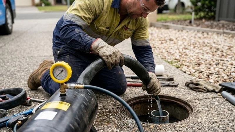 Pipe relining process showing the liner being inserted into a damaged pipe